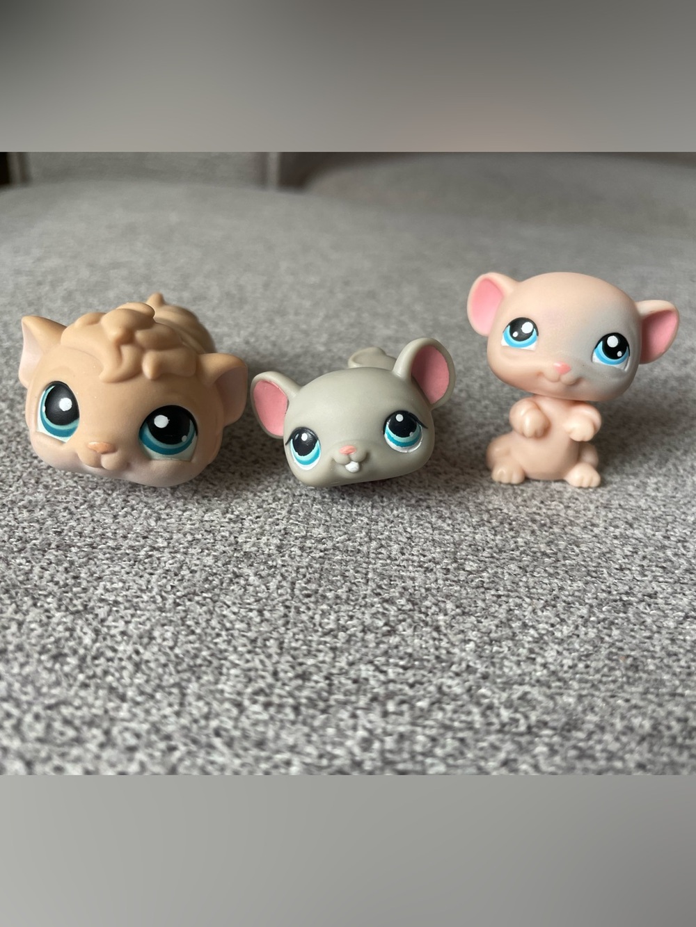 Authentic LPS Littlest Pet Shop Lot 3 Red Magnet Mouse Guinea Pig #102 #80 #157